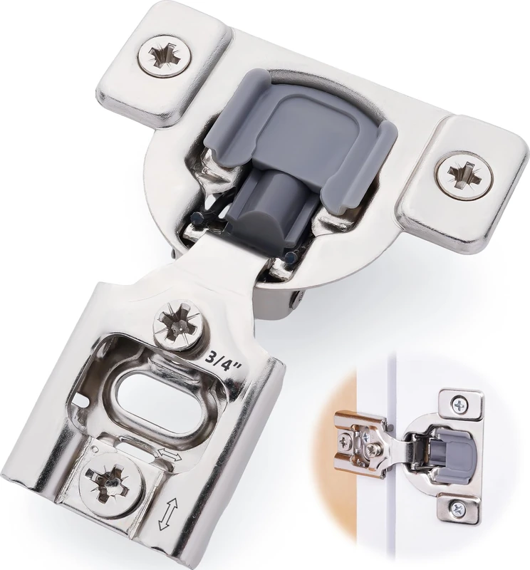 DecoBasics Kitchen Cabinet Hinges - 3/4” (Pack of 40) - Soft Close Cupboard Door Hinges - Home Improvement (Cabinet Hardware) - 3 Way Adjustability & Easy Installation