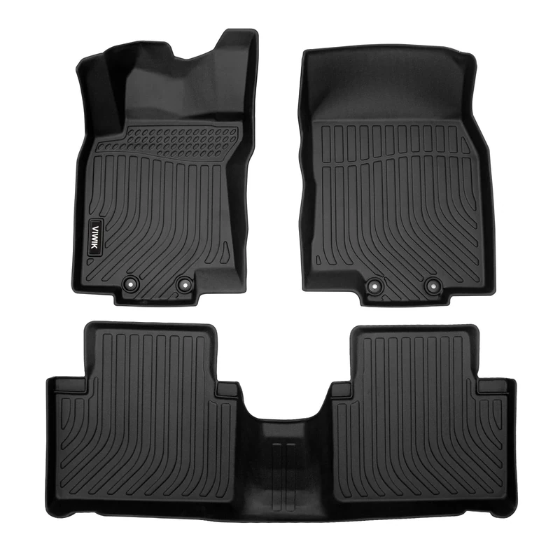 VIWIK Floor Mats for 2014-2020 Rogue All Weather Protection Custom Full Set Liners Include 1st and 2nd Row Front & Rear Black Car Liners