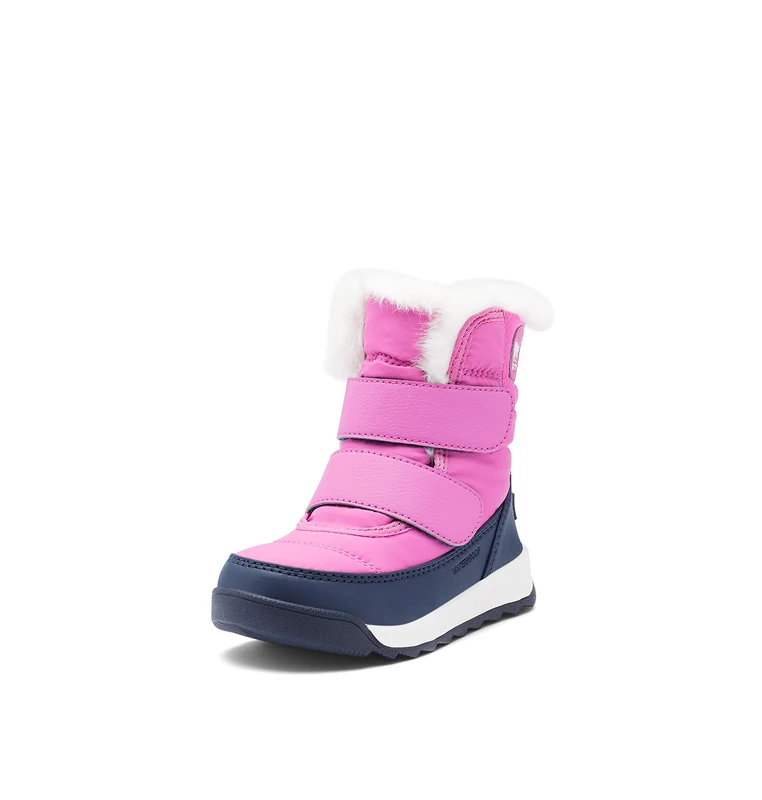 Sorel Whitney 2 Strap Waterproof Unisex Kids Winter Boots, Purple Bright Lavender X Collegiate Navy, 4 UK