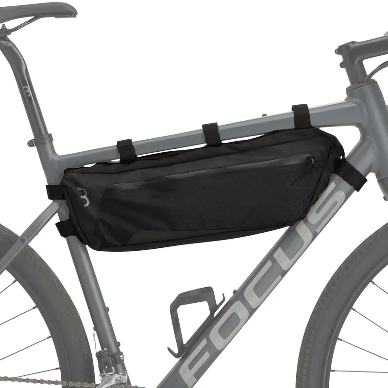 BBB Cycling BSB-142 MiddleMate Frame Bag Top Tube Bikepacking Waterproof with Easily Adjustable Straps Lightweight ,Large