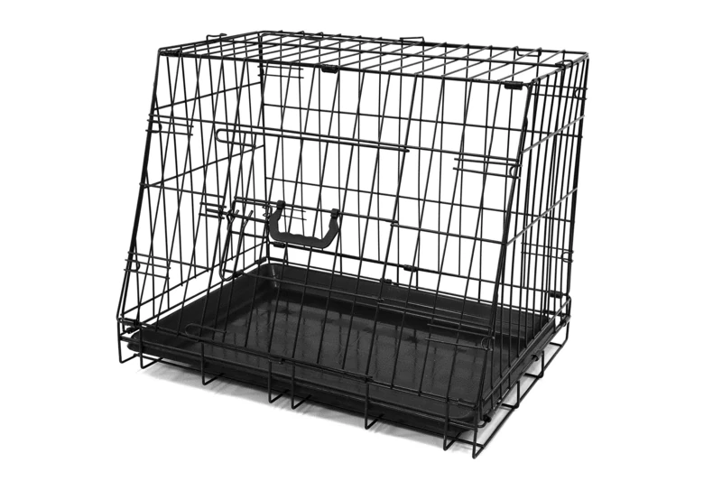 Streetwize - 24" Delux Collapsible Slanted Dog Crate - Car Boot Cage For Dogs - Travel Accessory, Pet Travel Cage.