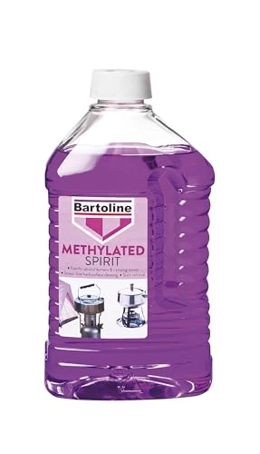 Bartoline Methylated Spirit 2 l– Premium Fuel for Alcohol Burners & Stain Remover for Hard Surfaces