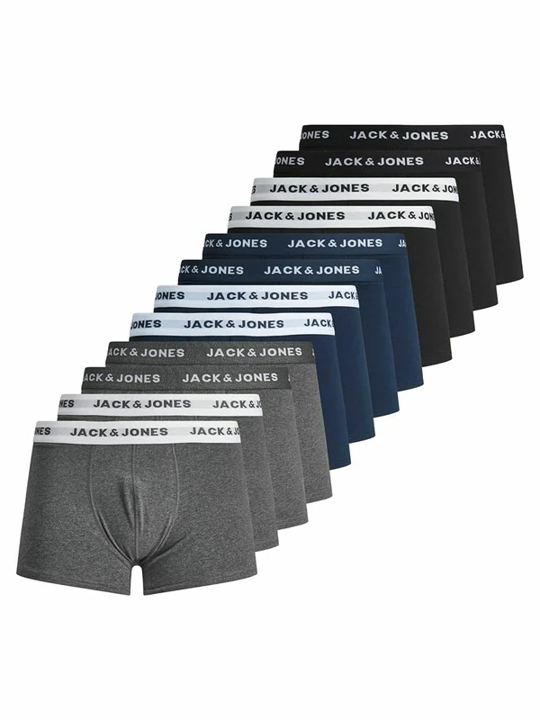 JACK & JONES Men's Boxer Shorts, Navy blazer/detail: navy blazer black-black-dgm-dgm-navy blazer-navy blazer -black -black -Dgm - Dgm, L