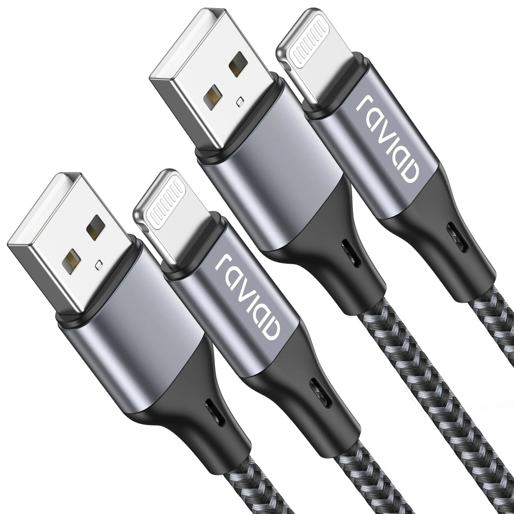 RAVIAD iPhone Charger Cable 3M 2Pack, Long iPhone Charger [MFi Certified] Lightning Cable Nylon Braided Cable Compatible with iPhone 14 13 12 11 Pro Max Xs X XR 8 7 6s 6 Plus 5s SE 2020