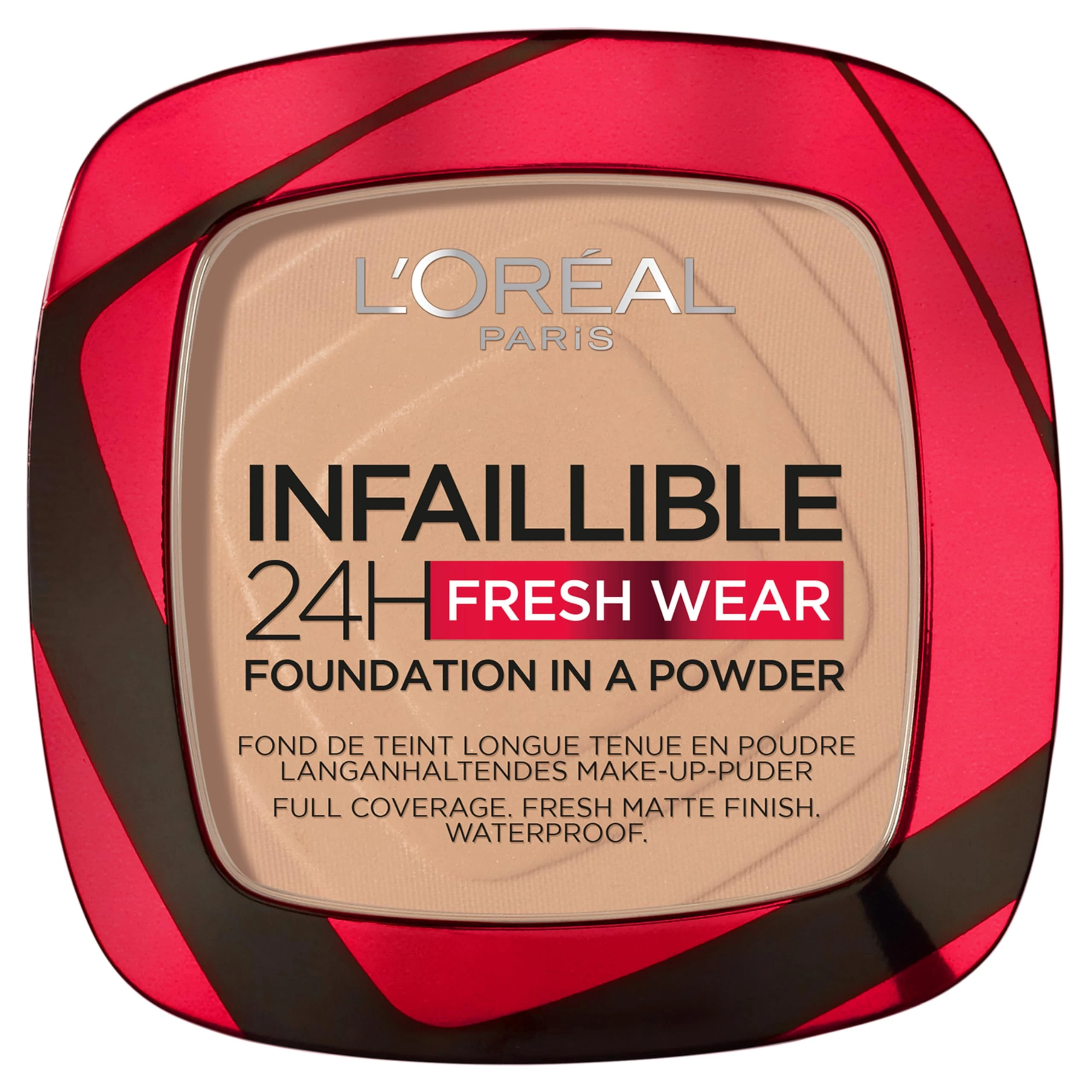 L'Oreal Paris Infallible 24H Fresh Wear Foundation In A Powder, Longwear Coverage, Mattifying Finish, Available In 6 Shades, Shade 120 Vanilla