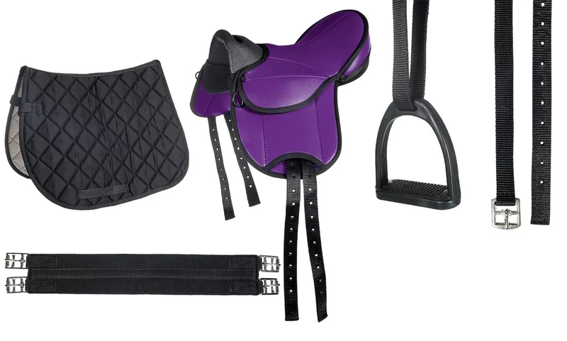 HKM Set Equestrian Saddles Violett One Size