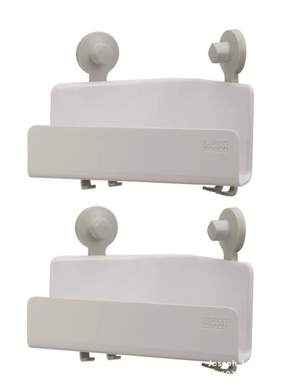 Joseph Joseph EasyStore Self-Draining Corner Shower Caddy 2-pack- White, 4
