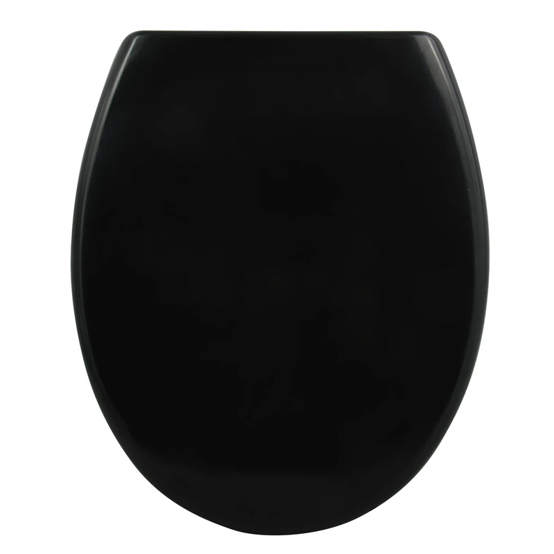 spirella Premium Toilet Lid Oval White Toilet Lid with Quick Release Function and Soft Close Mechanism Antibacterial Toilet Seat Made of Duroplast and Rustproof Stainless Steel Removable Black