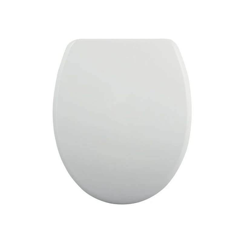 spirella Premium Oval Toilet Lid with Quick Release Function and Soft Close Mechanism Antibacterial Toilet Seat Made of Duroplast and Stainless Steel Removable White
