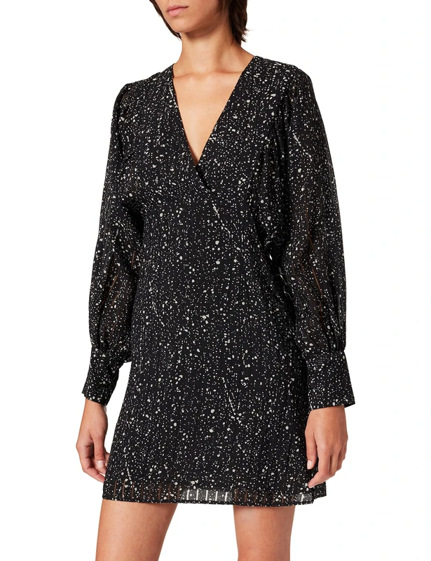Sisley Women's Dress, Black & White Print 66u, 14