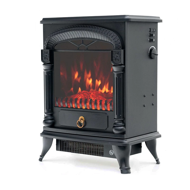 Electric Fireplace 1950 W KEKAI Arizona 37x23x51cm with Black Fire Simulation