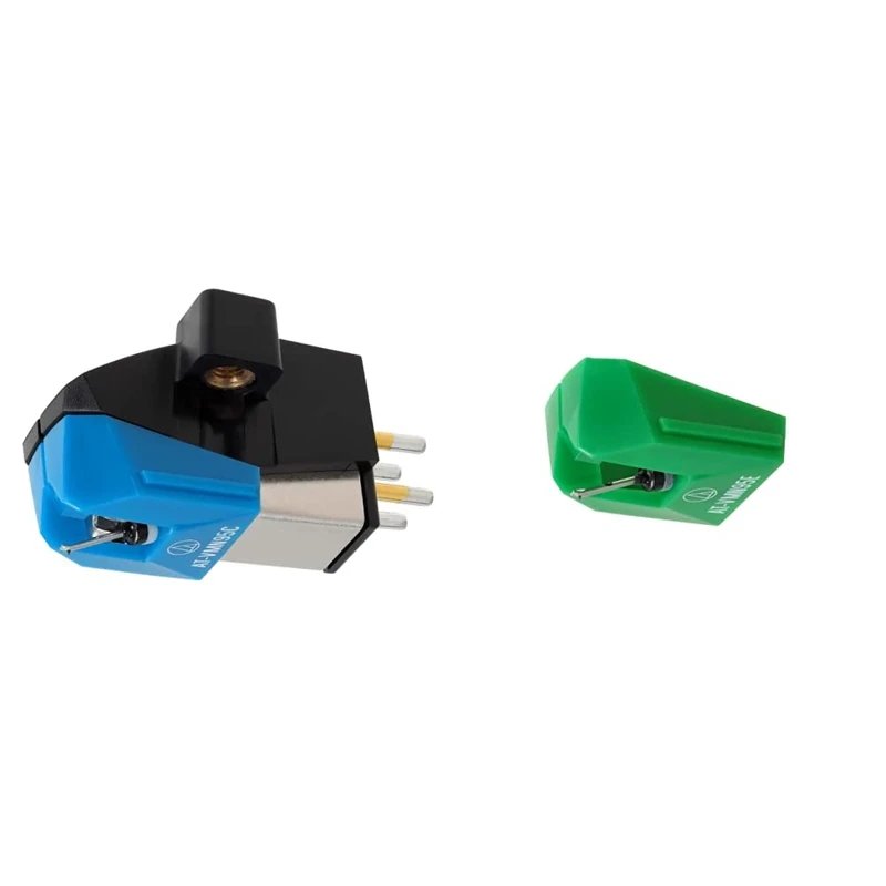 Audio-Technica AT-VM95C Dual Moving Magnet Cartridge with Conical Bonded Stylus & AT-VMN95E VM95 Series Elliptical Replacement Stylus