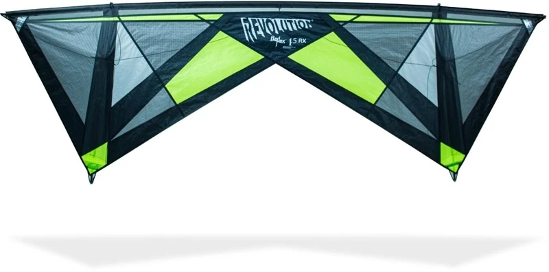 Revolution Kites Vsrv00213 Revolution Kite with 4 Reflex Lines (Handle) Lime, One Size (RX Lime #1)