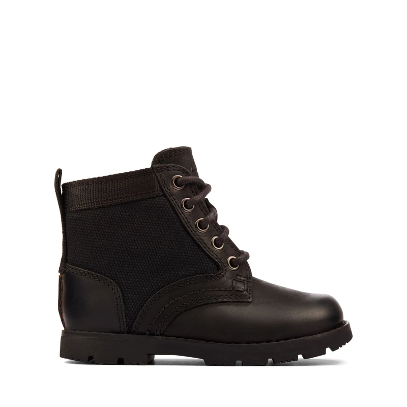 Clarks Boys' Heath Chard K Ankle Boots, Black leather, 9 UK Child