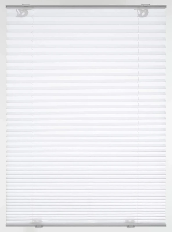 GARDINIA Solo Roof Window Pleated Blind, No Drilling, With Suction Cups, Opaque Folding Roller Blind, Includes All Mounting Parts, White, 95.3 x 122 cm