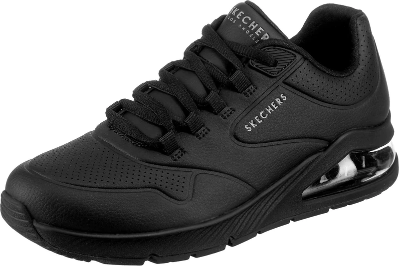 Skechers Women's UNO 2 AIR Around You Sneaker, Black Duraleather/Mesh Trim, 6.5 UK