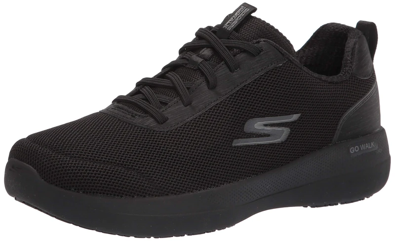 Skechers Women's GO Walk Stability Magnificent Glow Sneaker, Black Textile/Trim, 7 UK