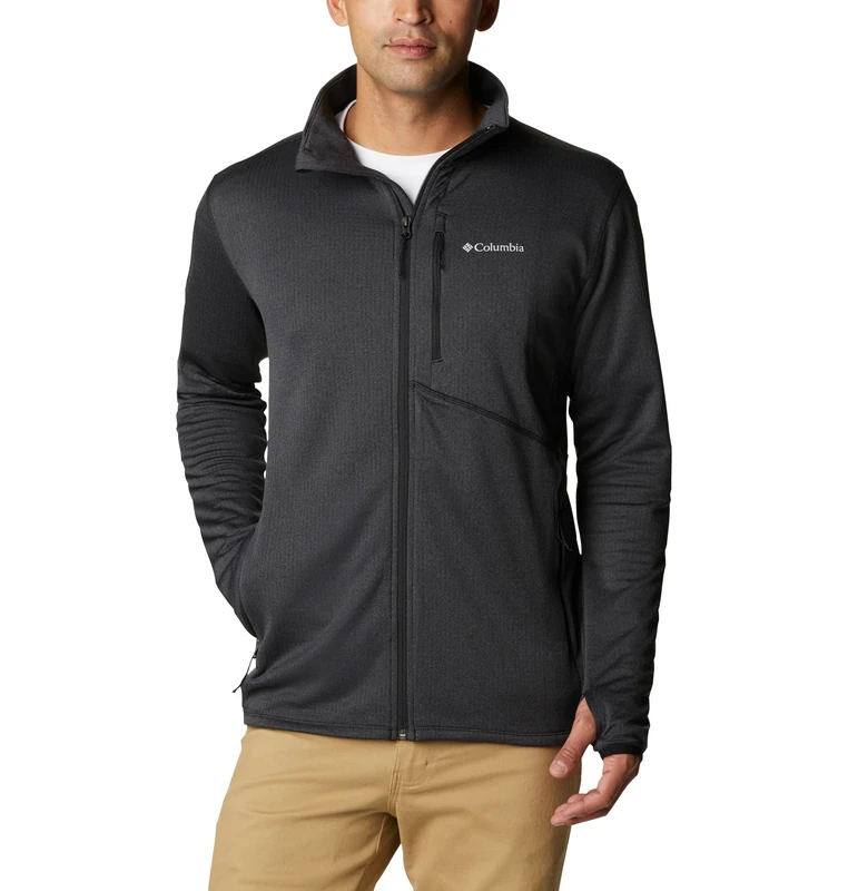 Columbia Men's Park View Fleece Full Zip Full Zip Fleece Jacket, black heather, Size S