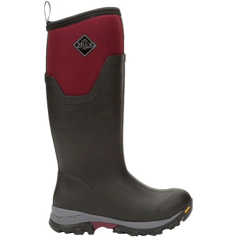 Muck Boots Women's Arctic Ice Tall AGAT Thermal Waterproof Wellington, Black Maroon, 3