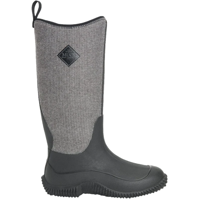 Muck Boots Women's Hale Pull On Waterproof Wellington Boot, Black Herringbone, 5