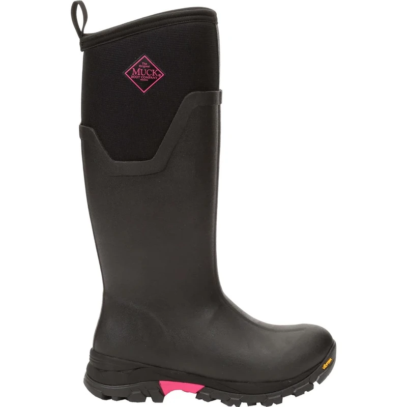 Muck Boots Arctic Ice Tall Waterproof Wellington - Black Hot Pink