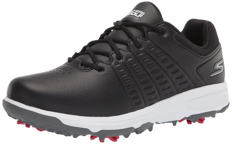 Skechers Women's Go Jasmine Spiked Waterproof Golf Shoe, Black, 10