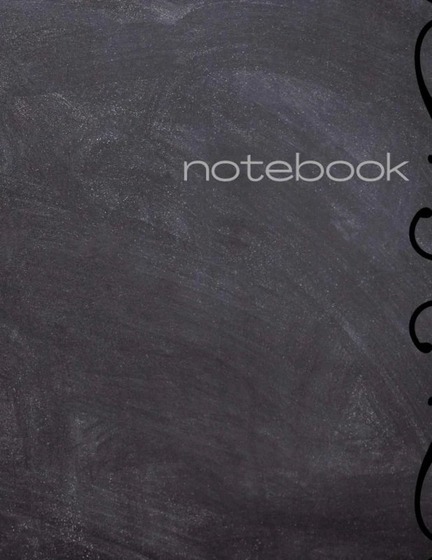 Black lined notebook