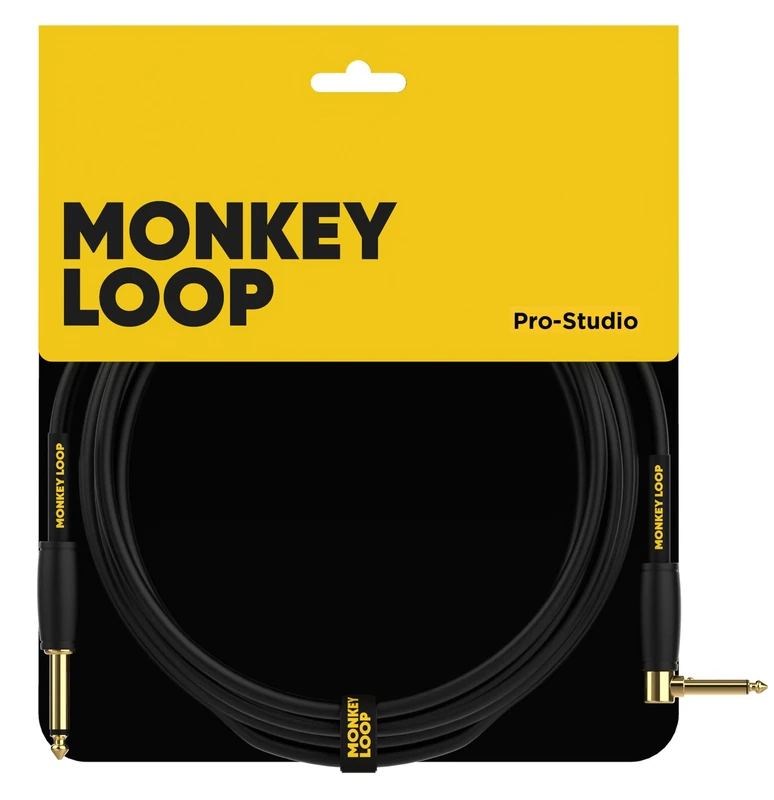 Monkey Loop Pro Studio Silent Cable Jack Mono – Angled Jack 5 Metres