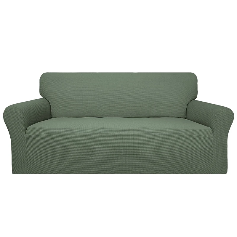 Easy-Going 100% Waterproof Couch Cover,Dual Waterproof Sofa Cover, Stretch Jacquard Sofa Slipcover, Leakproof Furniture Protector for Kids, Pets, Dog and Cat(Oversized Sofa, Grayish Green)
