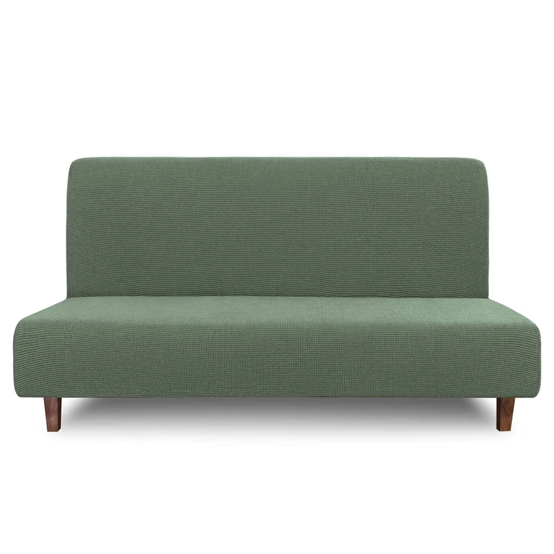 Easy-Going 100% Waterproof Futon Cover,Dual Waterproof Couch Cover for Futon, Stretch Jacquard Sofa Cover, Leakproof Furniture Protector for Kids, Pets, Dog and Cat (Futon, Grayish Green)