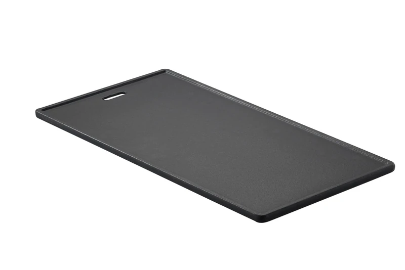 RÖSLE Videro grill plate, cast iron grill plate for meat and small grill pieces, grill branding, plate can be used on both sides, 45 x 24 cm, for all Videro models from model year 2021 - Image 1