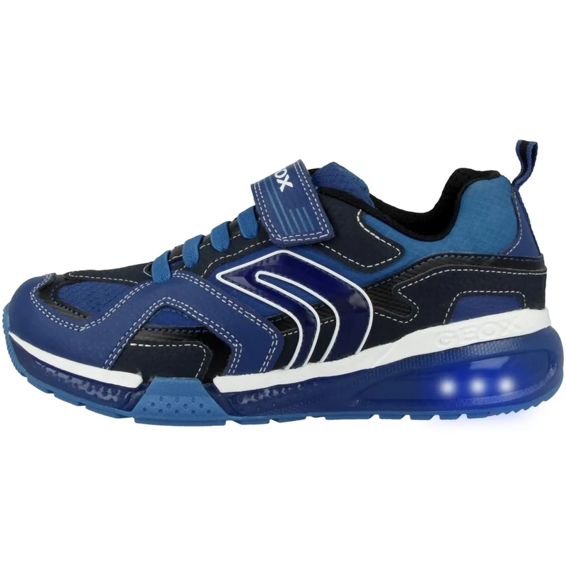 Geox Boys J Bayonyc Boy Sneakers, Royal Lt Blue, 2.5 UK