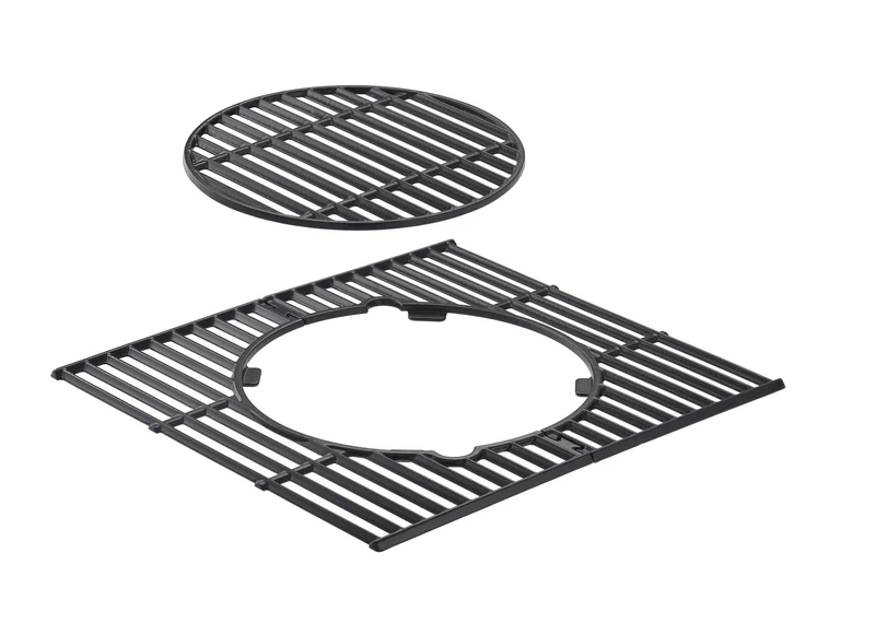 Rösle Vario+ Cooking Grate, Enamelled Cast Iron Grill for Vario Inserts, Suitable Videro G2/G4/G6 from Model Year 2021, Black