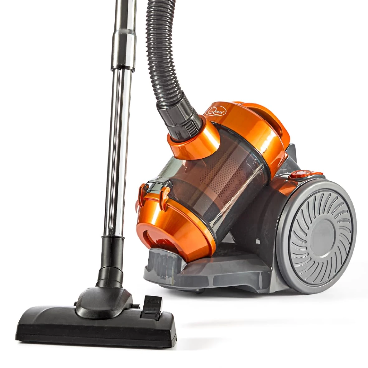 Quest Compact Cyclonic Bagless Vacuum Cleaner/Easy Empty 1.5L Dust Container/Compact and Portable/Multi-Surface Hoover/Nozzle Included (44889)