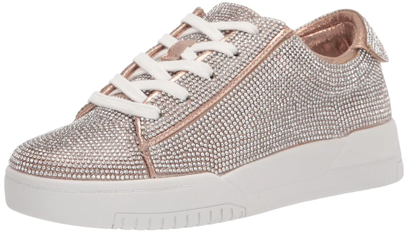 Jessica Simpson Women's Silesta Sparkle Sneaker, Champagne, 4 UK - Image 1