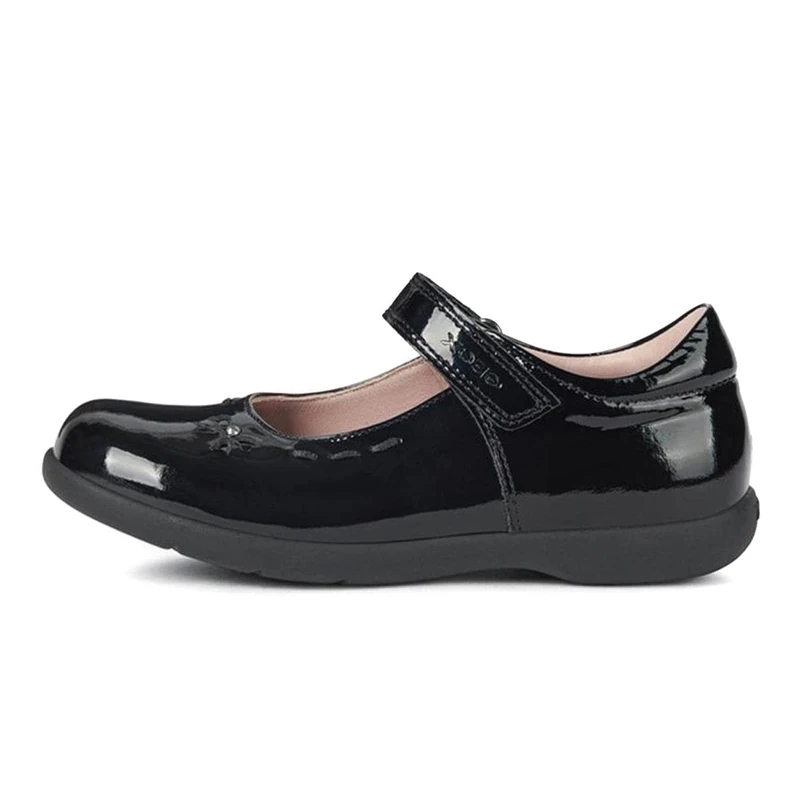 Geox Girls J Naimara Ballerina, Black, 10 UK