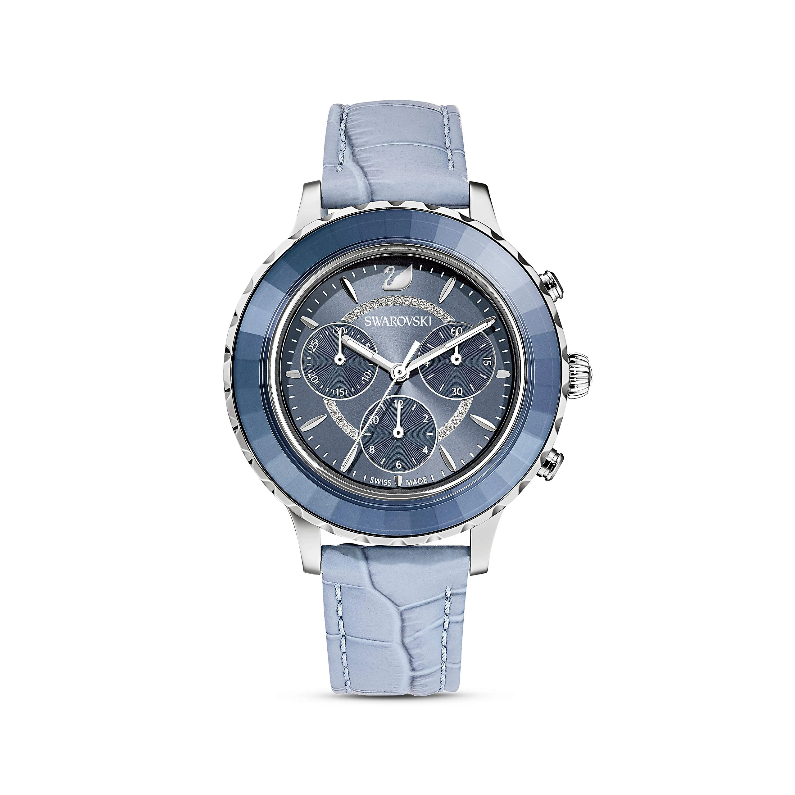Swarovski Octea Lux Crystal Watch Collection, Octea Lux Chrono - Light Blue, Octea Lux Chrono