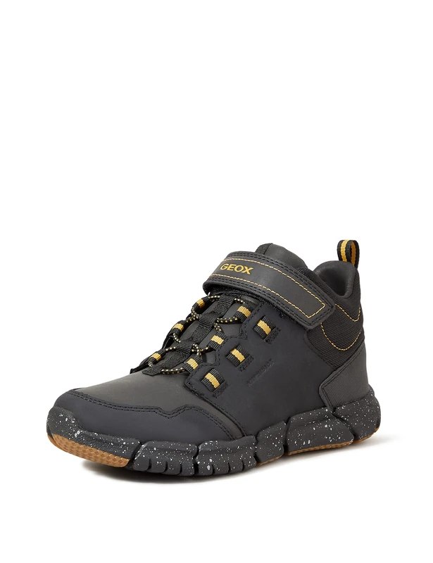 Geox Boys J Flexyper Boy Abx Ankle Boots, Black Dk Yellow, 6.5 UK