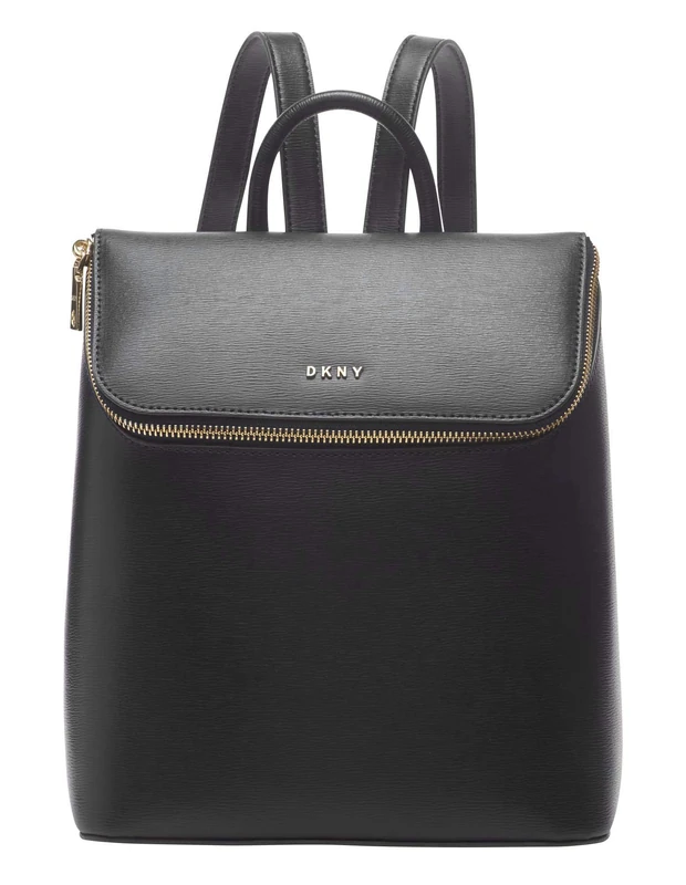 DKNY Women's Multipurpose Fashion Backpack, Black/Gold Bryant, One Size