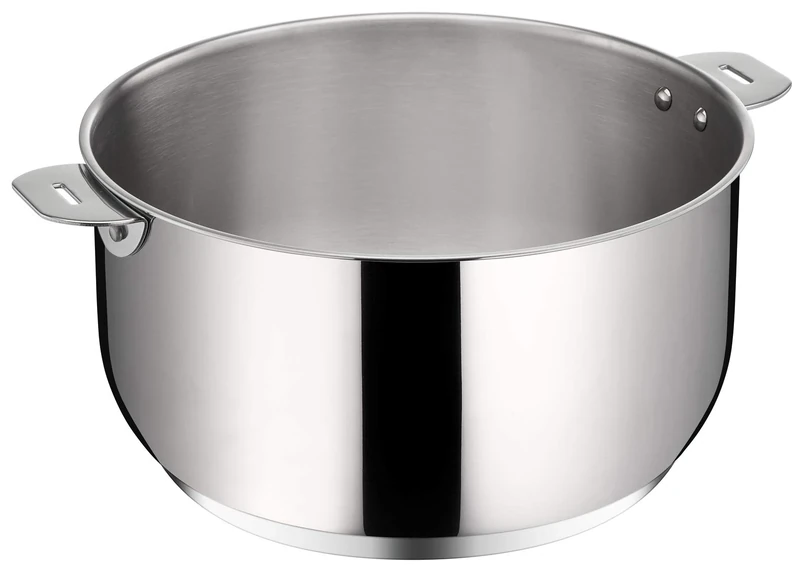 Lagostina Salvaspazio Saucepan Stainless Steel 18/10 Diameter 24 cm, Induction, Gas and Oven up to 250°C, Stackable and Easy to Store, Lagotherm Base with 3 Layers, Handles with Riveted Brackets