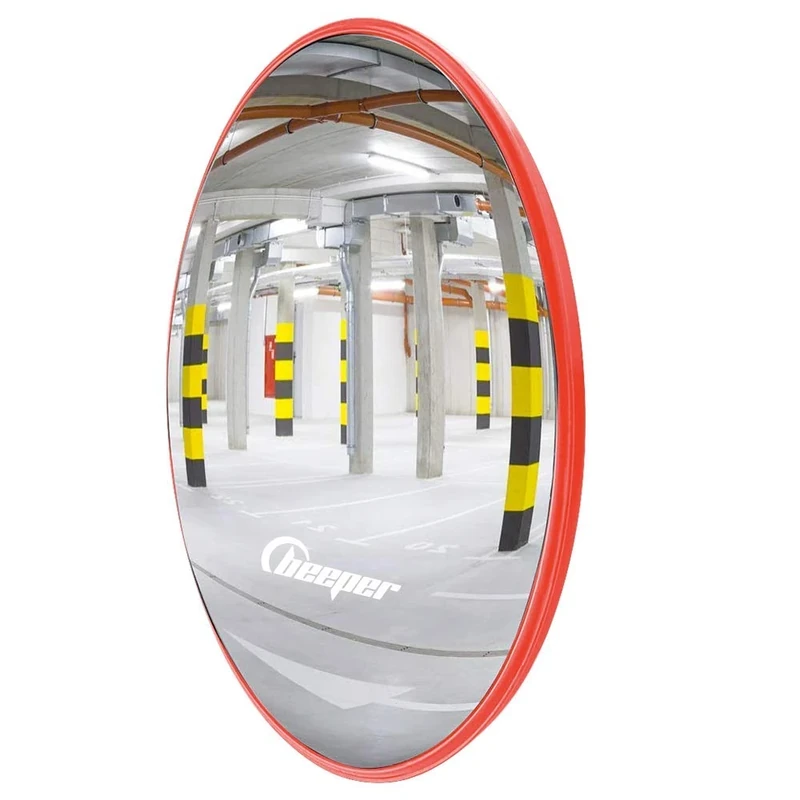 BEEPER Convex Mirror, Red, 45 cm