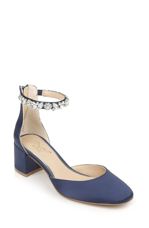 Jewel Badgley Mischka Women's Cathleen Pump, Navy, 8 UK