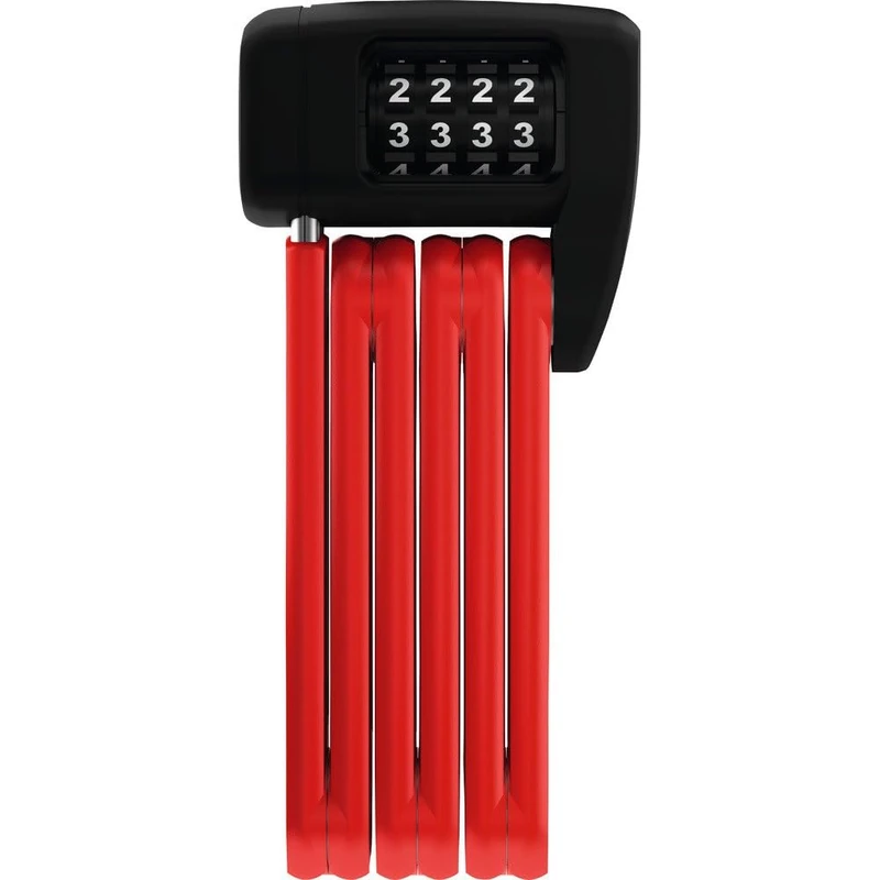 ABUS Bordo Lite 6055C folding lock - with combination code - Extra-light combination lock made of special steel - security level 7 - 60 cm - red