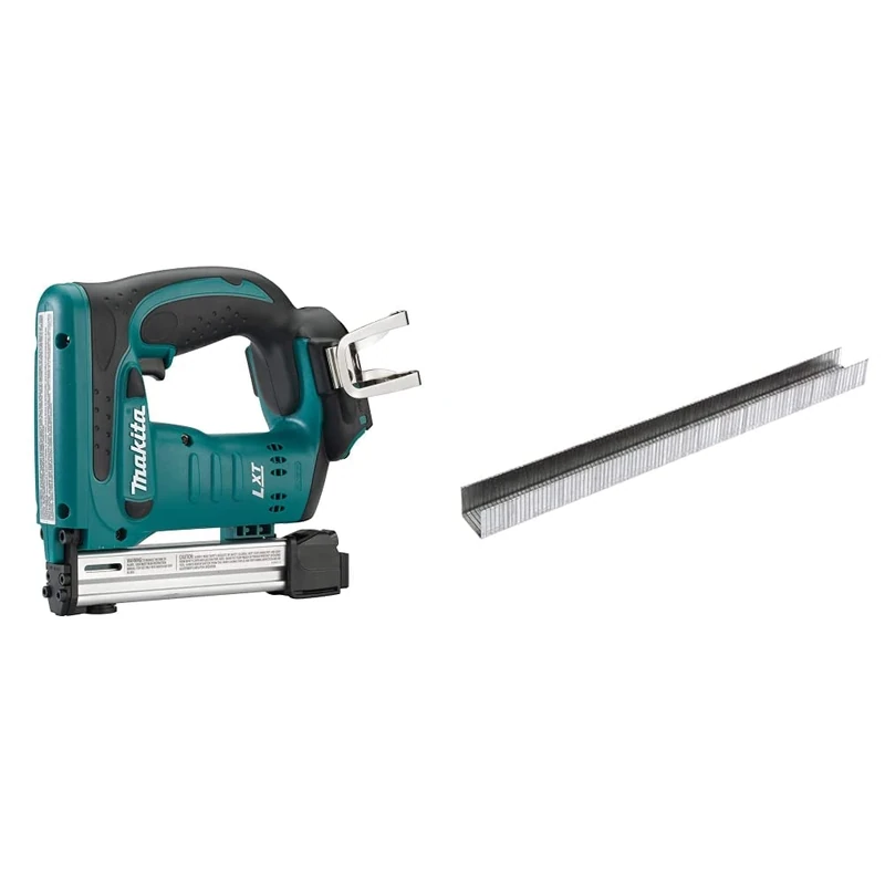 Makita DST221Z 18V Li-Ion LXT Stapler - Batteries and Charger Not Included & F-32663 Staple 10 mm x 16 mm 5040 Qty, Multi-Colour