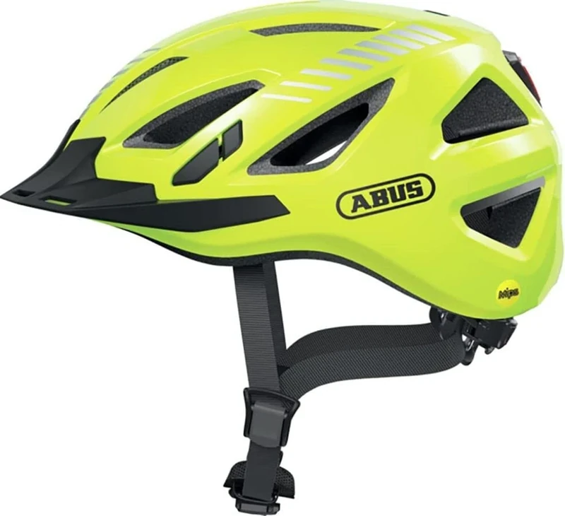 ABUS Urban-I 3.0 MIPS city helmet - bike helmet with impact protection, rear light, visor and magnetic fastener - for men and women