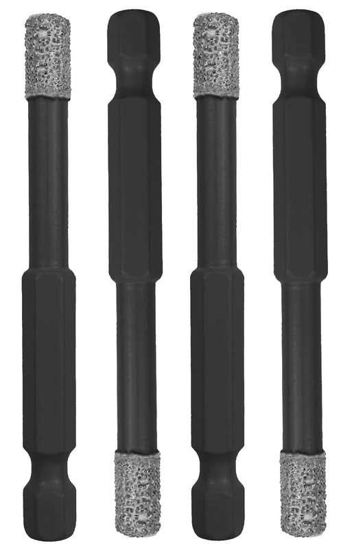 Leja Tools 830-1/4-6-10 Set of 4 Diamond Hollow Drill Bits for Dry Drilling with 1/4" Hex Connection (6-6-8-10 mm)