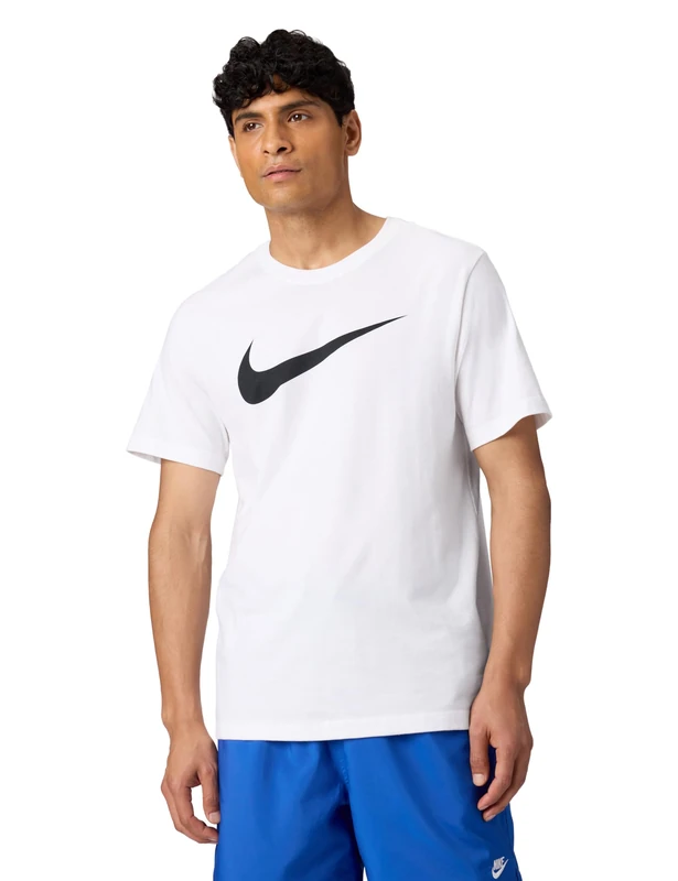 Nike DC5094-100 M NSW TEE ICON Swoosh Sweatshirt Men's White/Black 3XL-T - Image 1