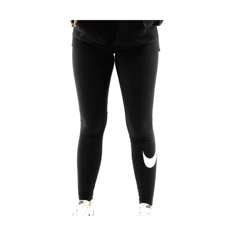 Nike CZ8530-010 W NSW ESSNTL LGGNG Swoosh MR Leggings Womens Black/(White) XS