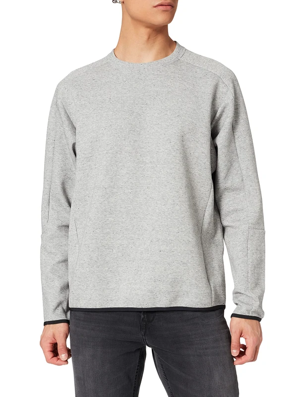 Nike DA0398-010 M NSW TECH Fleece CRW Sweatshirt Mens Black/HTR S
