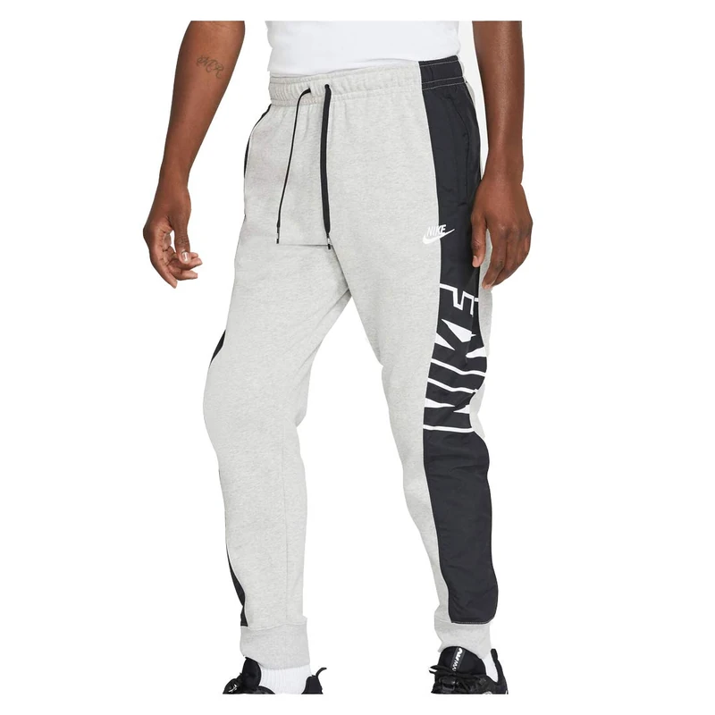 Nike CZ9942-050 M NSW CE FT JGGR SNL ++ Pants Mens Grey Heather/Black/(White) S